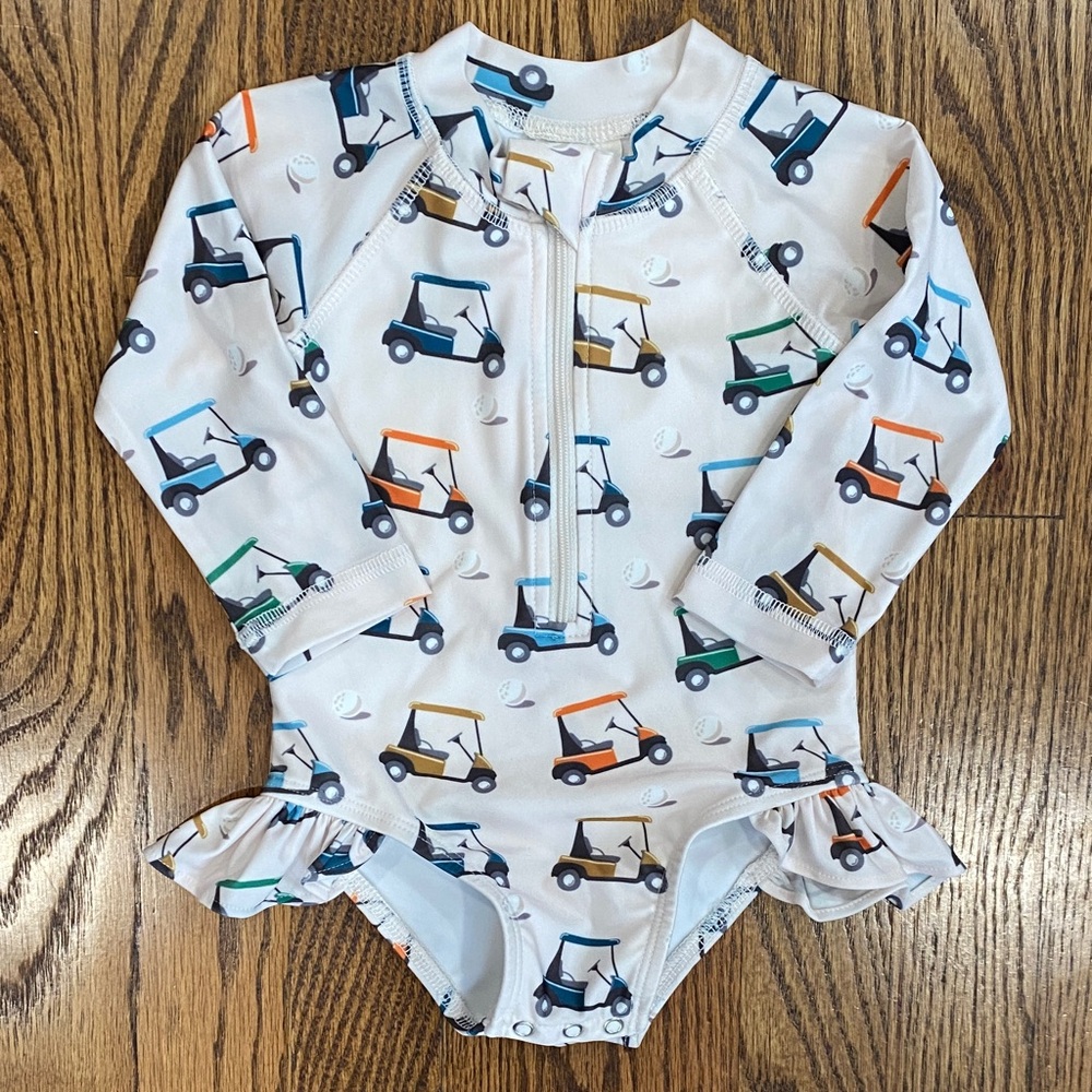 Siix GOLF CART / SKIPPER RASHGUARD SWIMSUIT / UPF 50+, size 6-12M. Like new